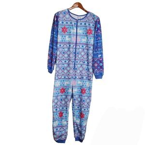 Awake Adult Sz Medium One Piece Fleece Pajamas